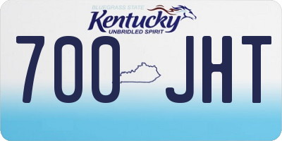 KY license plate 700JHT