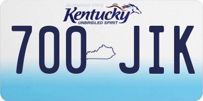 KY license plate 700JIK