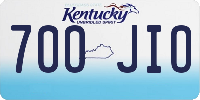 KY license plate 700JIO