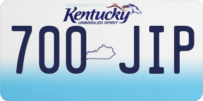 KY license plate 700JIP