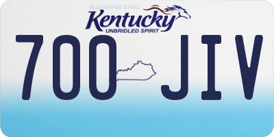 KY license plate 700JIV
