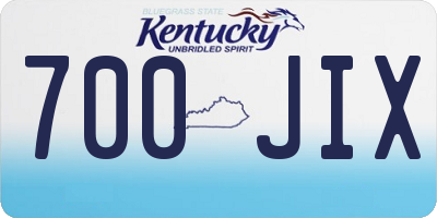 KY license plate 700JIX