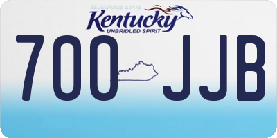 KY license plate 700JJB