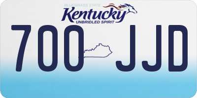 KY license plate 700JJD