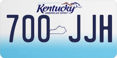 KY license plate 700JJH