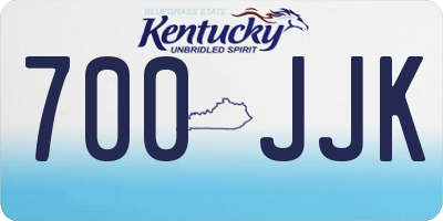 KY license plate 700JJK
