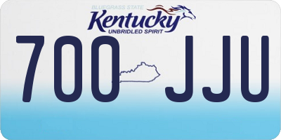 KY license plate 700JJU