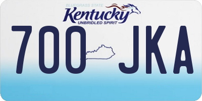 KY license plate 700JKA