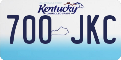 KY license plate 700JKC