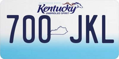 KY license plate 700JKL