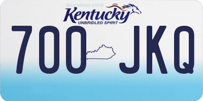 KY license plate 700JKQ