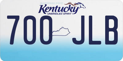 KY license plate 700JLB