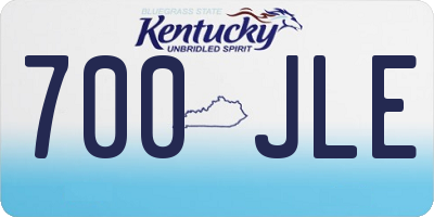 KY license plate 700JLE