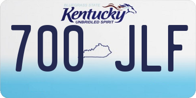 KY license plate 700JLF