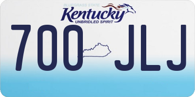 KY license plate 700JLJ