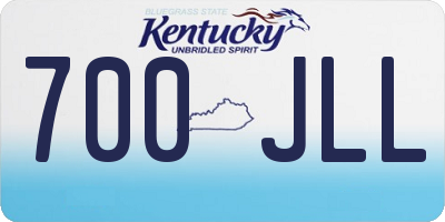 KY license plate 700JLL