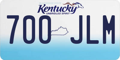 KY license plate 700JLM