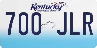 KY license plate 700JLR