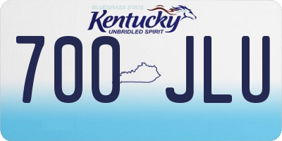 KY license plate 700JLU