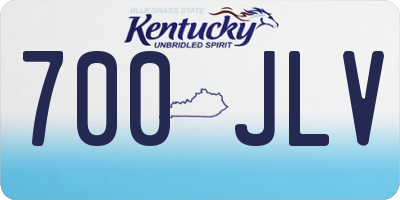 KY license plate 700JLV