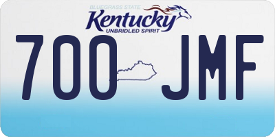 KY license plate 700JMF