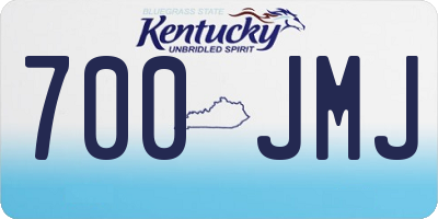 KY license plate 700JMJ