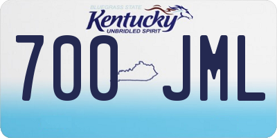 KY license plate 700JML