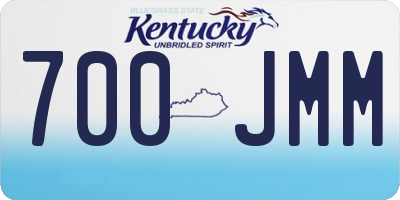 KY license plate 700JMM