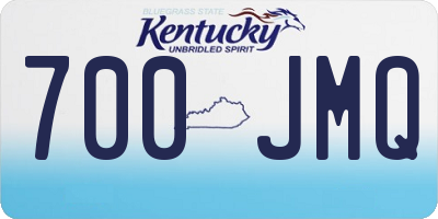 KY license plate 700JMQ