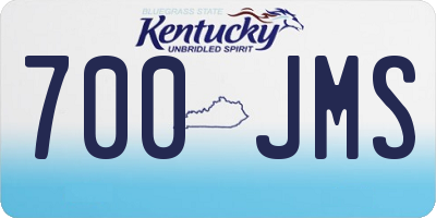 KY license plate 700JMS