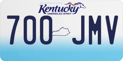 KY license plate 700JMV