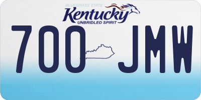KY license plate 700JMW