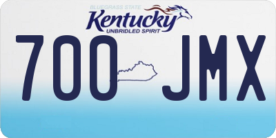 KY license plate 700JMX