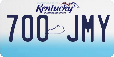 KY license plate 700JMY