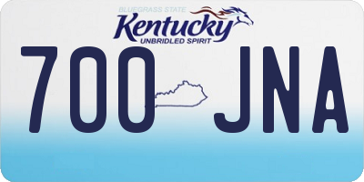 KY license plate 700JNA