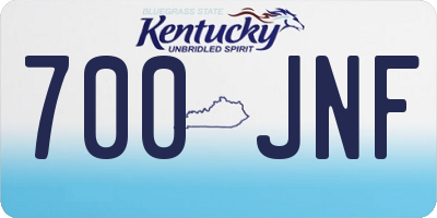 KY license plate 700JNF