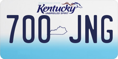 KY license plate 700JNG