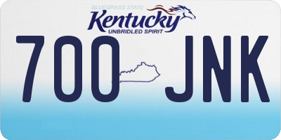 KY license plate 700JNK