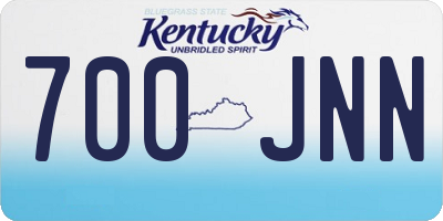 KY license plate 700JNN