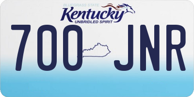 KY license plate 700JNR
