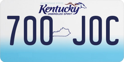 KY license plate 700JOC