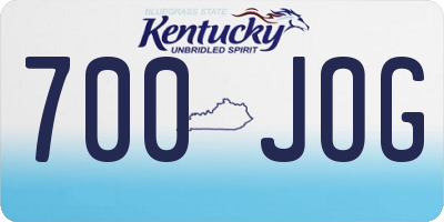 KY license plate 700JOG