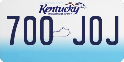 KY license plate 700JOJ