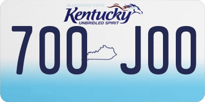 KY license plate 700JOO
