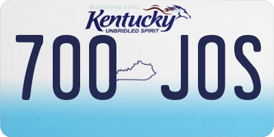 KY license plate 700JOS