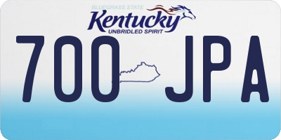 KY license plate 700JPA