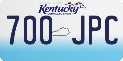 KY license plate 700JPC