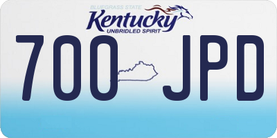 KY license plate 700JPD