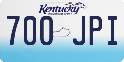 KY license plate 700JPI