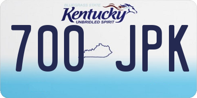 KY license plate 700JPK